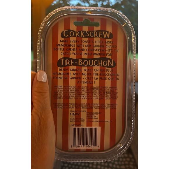 NWT Drinking Buddies Sardine Corkscrew and Bottle Opener - Picture 2 of 3